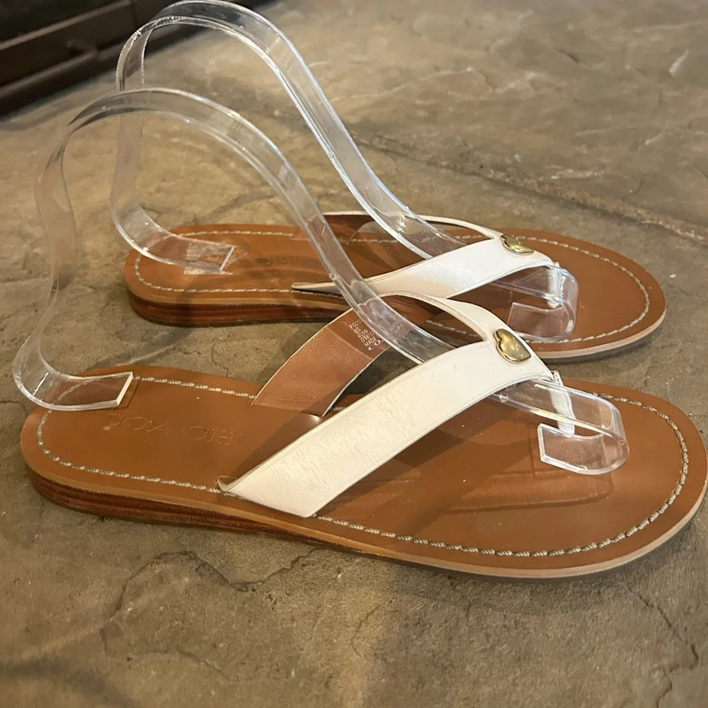 Coach Slip on Leather Sandals. Size 6.5 - Picture 3 of 7